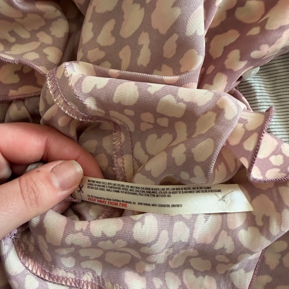 Intimately Free People Pink Animal Print A-Line mini skirt size large - Picture 4 of 8